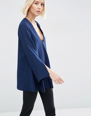 ASOS Tunic Top With Square V-Neck