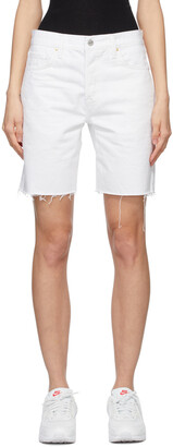 Frame White 'Le Slouch' Bermuda Shorts