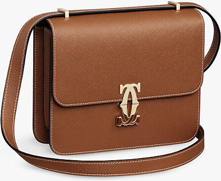 Cartier Womens Caramel C De Mini Leather Cross-Body Bag 1 Size