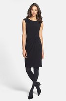 Thumbnail for your product : Ellen Tracy Knot Waist Stretch Crepe Sheath Dress (Online Only) (Regular & Petite)