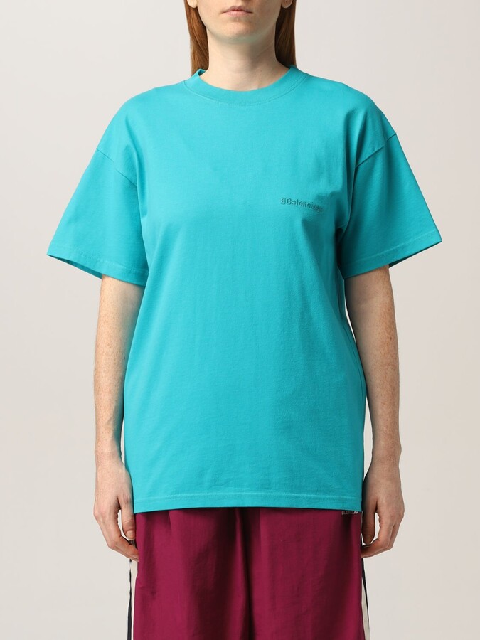 Balenciaga Blue Women's T-shirts | Shop the world's largest 