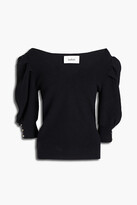 Thumbnail for your product : BA&SH Harris gathered ribbed-knit sweater