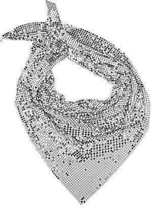 Paco Rabanne Women's Chain-Mail Triangular Scarf - Silver