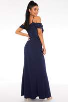Thumbnail for your product : Quiz Petite Navy Sequin Lace Maxi Dress