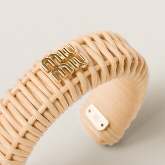 Miu Miu Woven fabric bracelet - ShopStyle