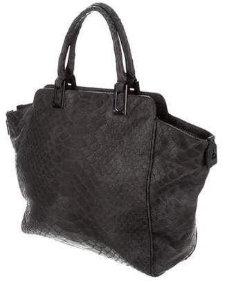 Milly Embossed Leather Handle Bag