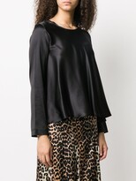 Thumbnail for your product : Blanca Vita Flared Satin Top