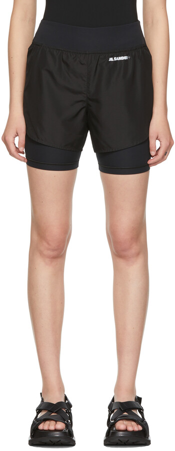 Jil Sander Black Nylon Sport Shorts
