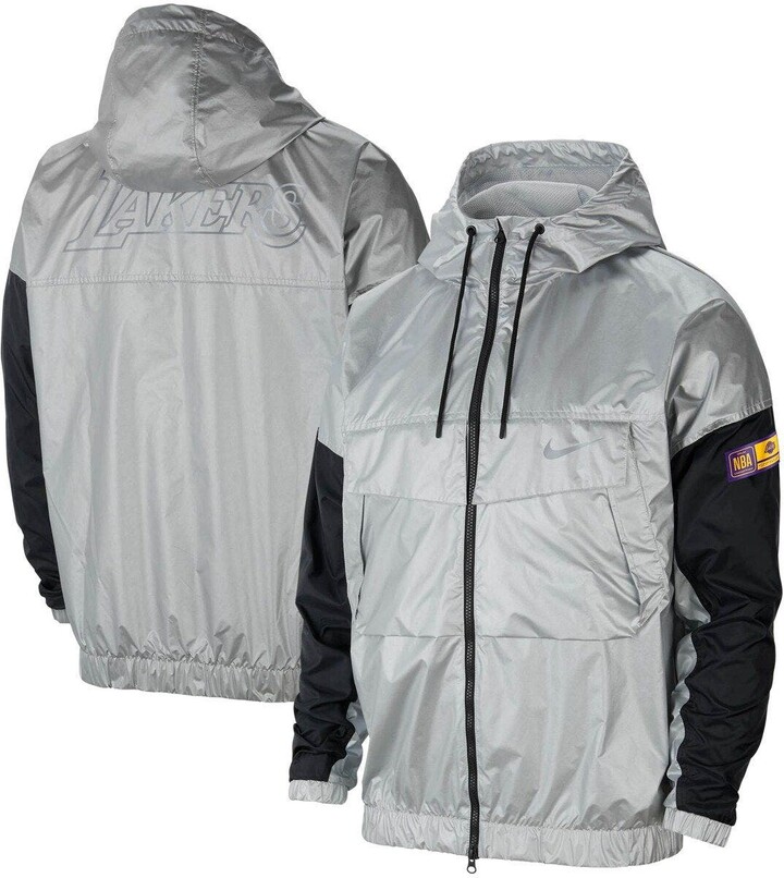 Nike Men's Silver Los Angeles Lakers Courside Chrome Full-Zip Jacket -  ShopStyle