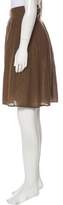 Thumbnail for your product : Les Prairies de Paris Knee-Length A-Line Skirt