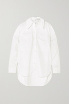 Thumbnail for your product : Tibi Zip-embellished Organic Cotton-poplin Shirt