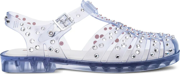 Melissa Crystal-Embellished Jelly Sandals