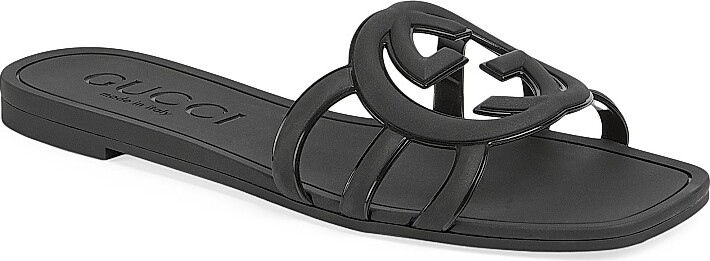 Women's Palma Rubber Slides - Nero - Size 7 Sandals