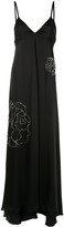 Thumbnail for your product : Fleur Du Mal Bead Embroidered Silk Gown