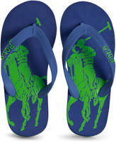 Thumbnail for your product : Ralph Lauren Royal Blue and Lime Logo Flip Flops