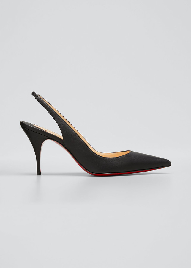 clare 80 leather red sole pumps