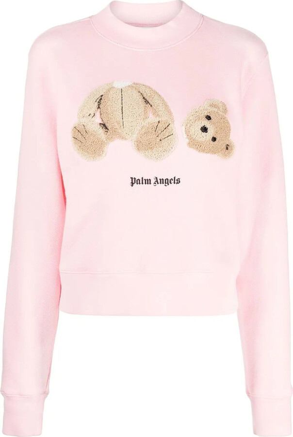 Palm Angels Bear-Print Organic Cotton Sweatshirt