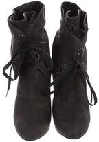 Thumbnail for your product : Giuseppe Zanotti x Thakoon Suede Lace-Up Wedges