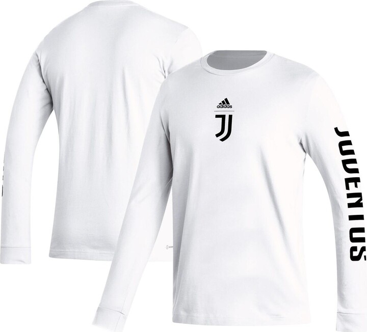 adidas Men's White Juventus Team Crest Long Sleeve T-shirt