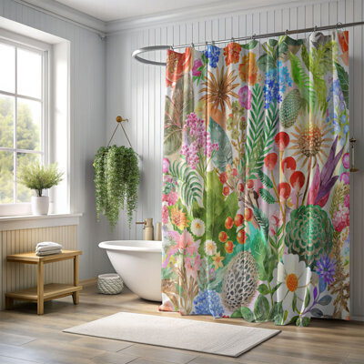 Mint Garden - Premium Shower Curtain