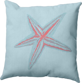 e by design 16 Inch Coral Decorative Coastal Throw Pillow