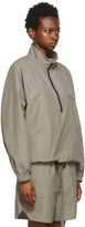 Thumbnail for your product : Essentials Taupe Half-Zip Track Jacket