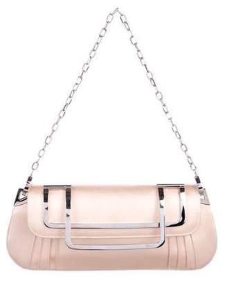 Christian Dior Satin Chain-Link Shoulder Bag