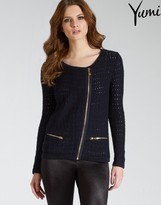 Thumbnail for your product : Yumi Knitted Zip Cardigan
