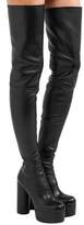 Thumbnail for your product : Vetements Leather Platform Thigh Boots