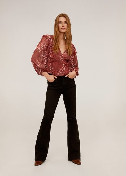 women's burnt orange dress shirt