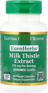 California Gold Nutrition, EuroHerbs, Milk Thistle Extract, Euromed Quality, 175 mg, 60 Veggie Capsules