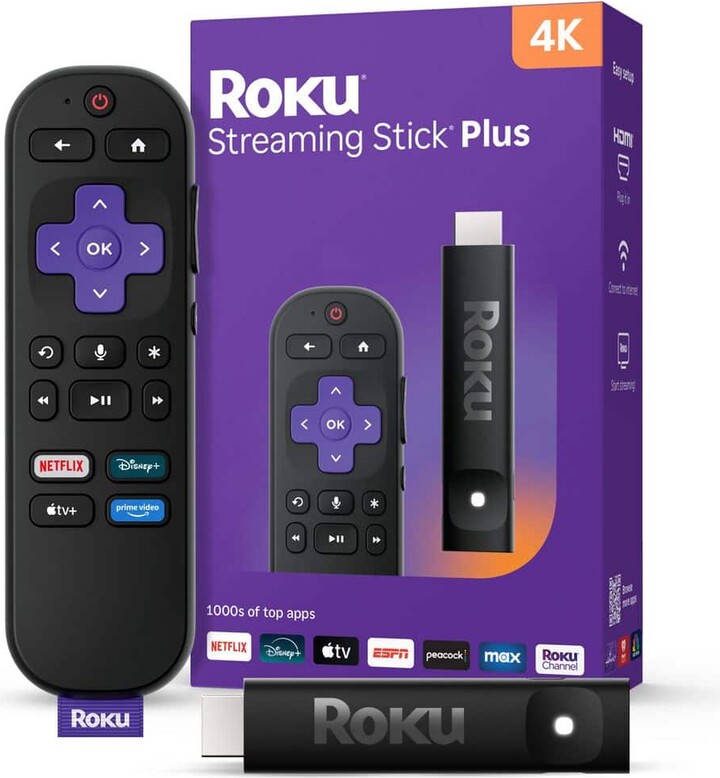 Roku Streaming Stick Plus 2025-4K and HDR Streaming Device for TV with Voice Remote