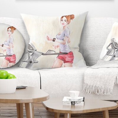Abstract Pretty Workout with Fitness Watch Pillow