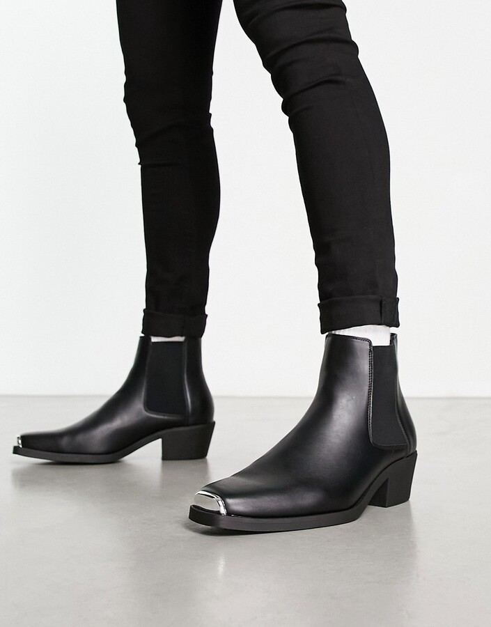 Mens Stack Heeled Chelsea Boots | ShopStyle