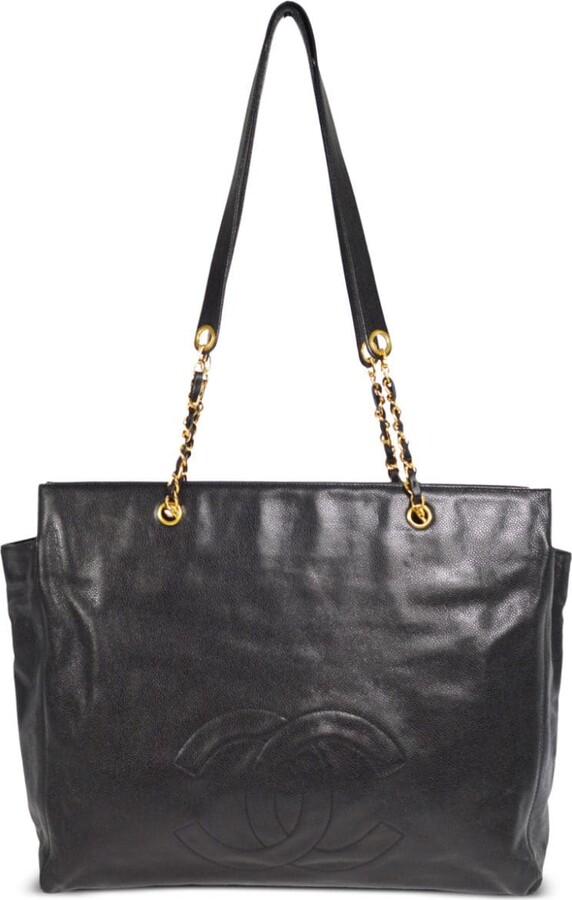Chanel Pre Owned 1997 CC stitch tote bag - ShopStyle