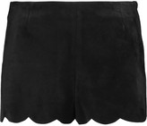 Thumbnail for your product : Valentino Scalloped Suede Shorts