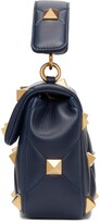 Thumbnail for your product : Valentino Garavani Navy Medium Roman Stud Bag