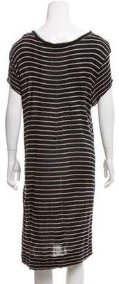 A.L.C. Stripe Printed Short Sleeve Dress