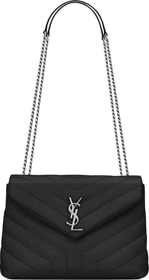 Saint Laurent Women's Loulou Small Shoulder Bag in Quilted Leather - Black