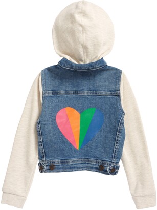 Tucker + Tate Heart Graphic Hooded Denim Jacket