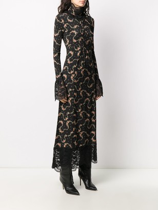 Paco Rabanne Floral-Print Fitted Dress
