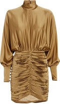 Thumbnail for your product : retrofete Barbara Ruched Silk Satin Dress
