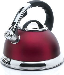 Creative Home Camille 3 Quart Stainless Steel Whistling Tea Kettle with Aluminum Capsulated Bottom