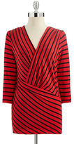 Thumbnail for your product : Vince Camuto Petite Asymmetrical V-Neck Shirt