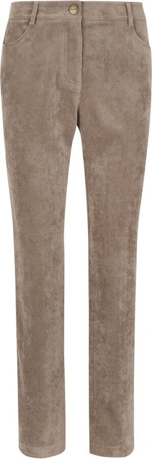Ex Viyella Ladies Petite Corduroy Straight Leg Trousers Cords (8