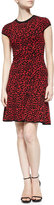 Thumbnail for your product : Michael Kors Spotted Stretch-Knit Flounce Dress