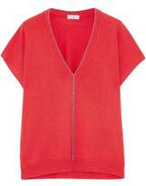 Thumbnail for your product : Brunello Cucinelli Bead-Embellished Cashmere Top