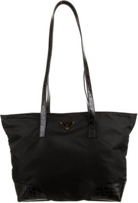 Prada Black Re-Nylon Logo Tote Bag - ShopStyle