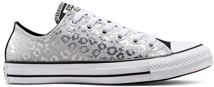 silver metallic converse womens