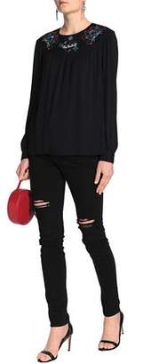 Love Moschino Embroudered Crepe Top